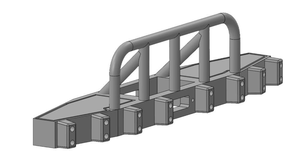 3D CAD Model of front bumper